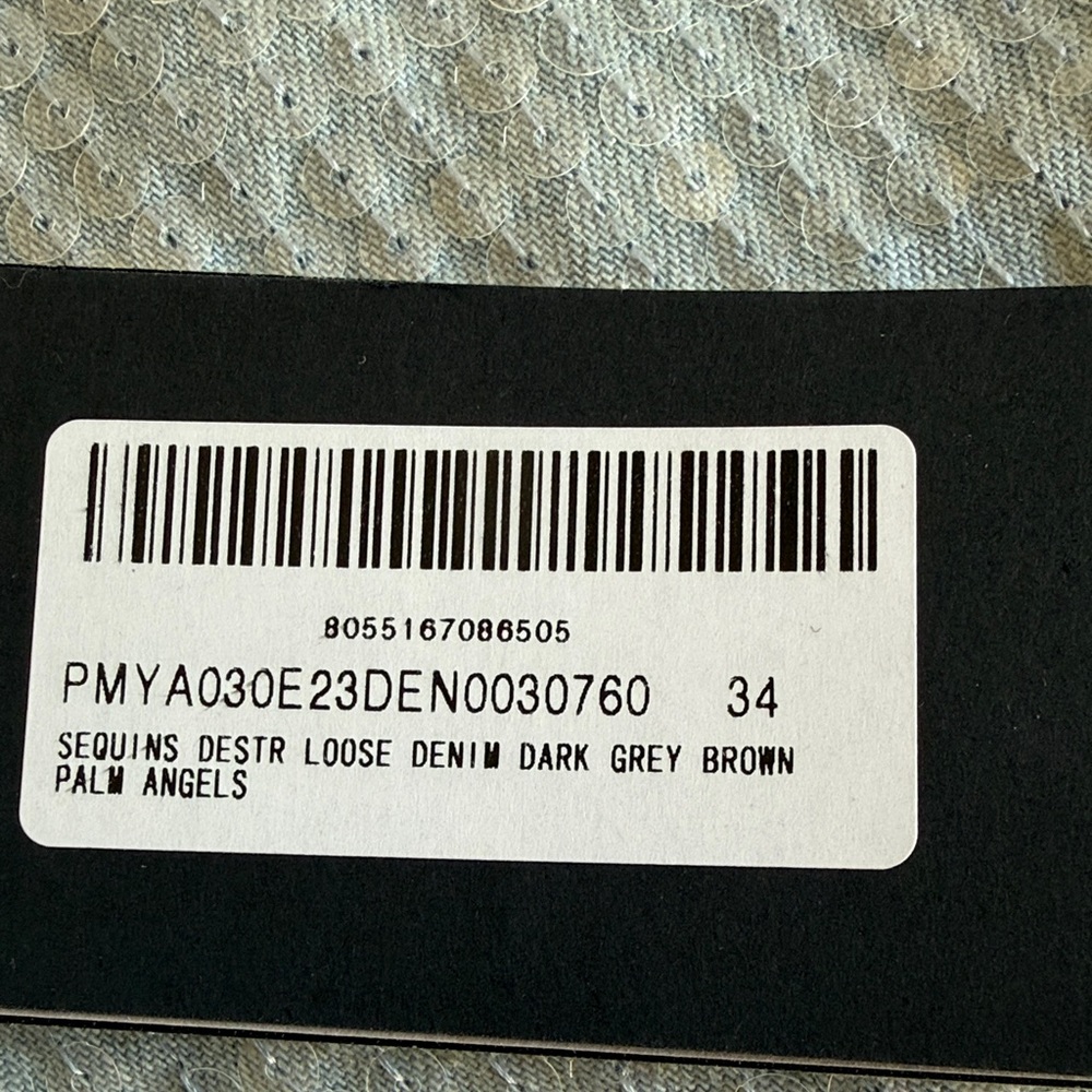 Palm Angels Light Gray Distressed Men's Jeans - Picture 5 of 14